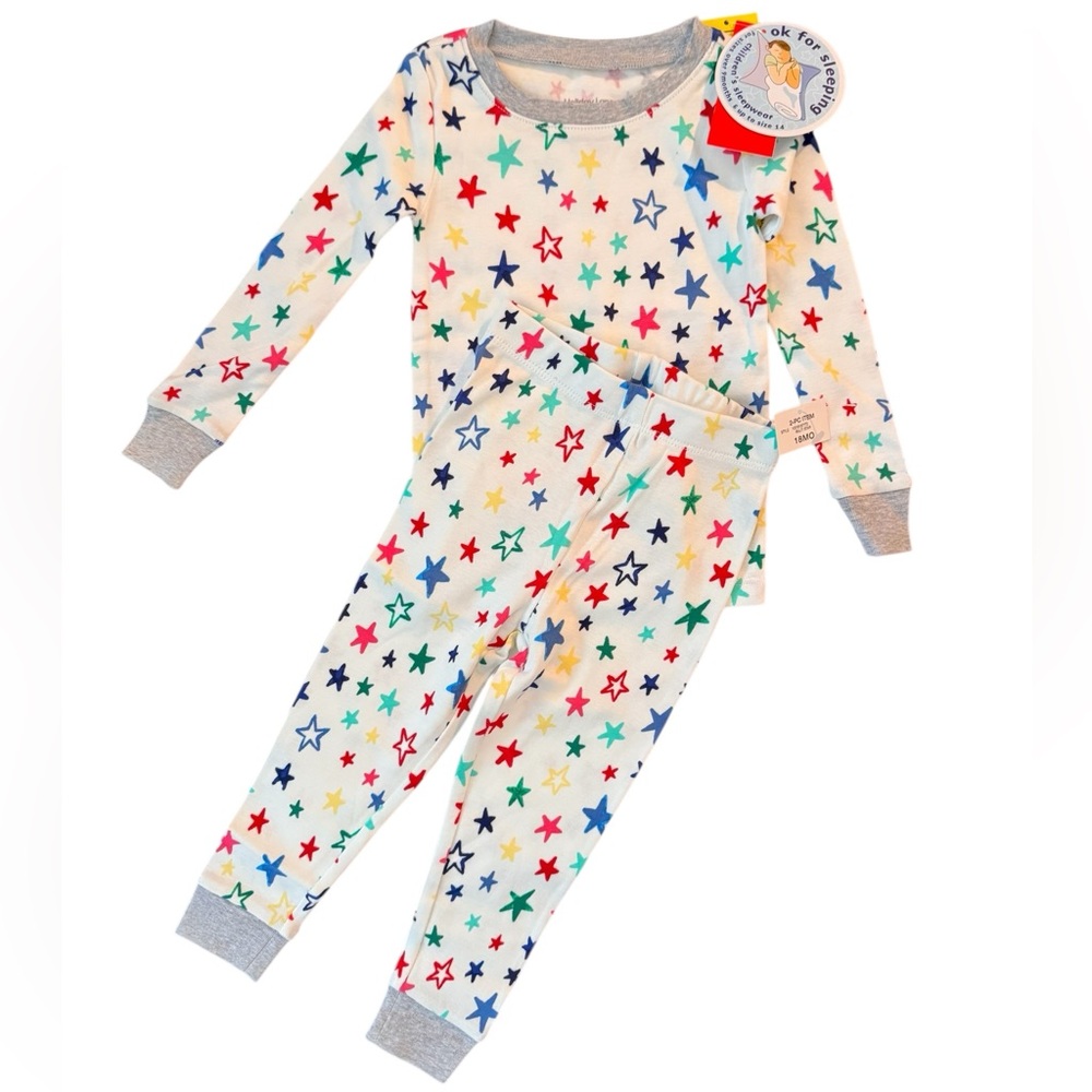 Holiday Lane Colorful Star Pajama 2 Piece Set 24 Months